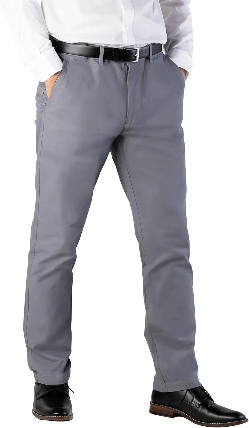 100% Cotton Slim Fit Men's Chino Pants Comfortable and Durable Work Pants, Ideal for Office or Casual Wear