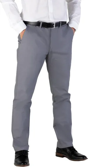 100% Cotton Slim Fit Men's Chino Pants Comfortable and Durable Work Pants, Ideal for Office or Casual Wear