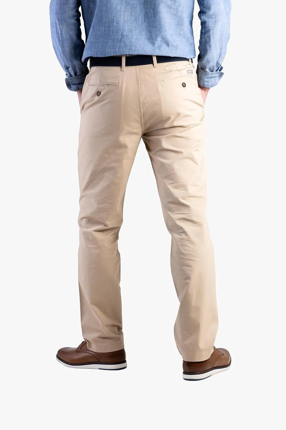 100% Cotton Slim Fit Men's Chino Pants Comfortable and Durable Work Pants, Ideal for Office or Casual Wear