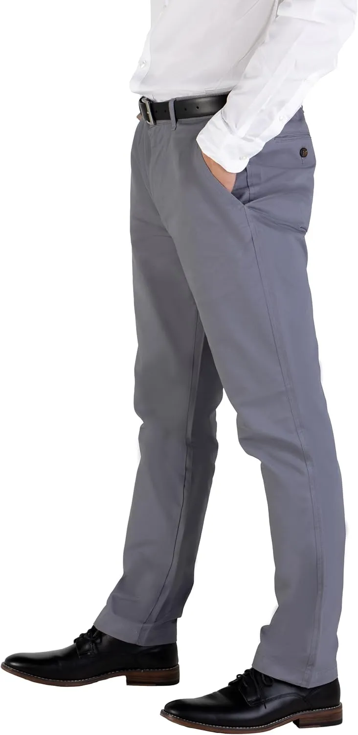 100% Cotton Slim Fit Men's Chino Pants Comfortable and Durable Work Pants, Ideal for Office or Casual Wear