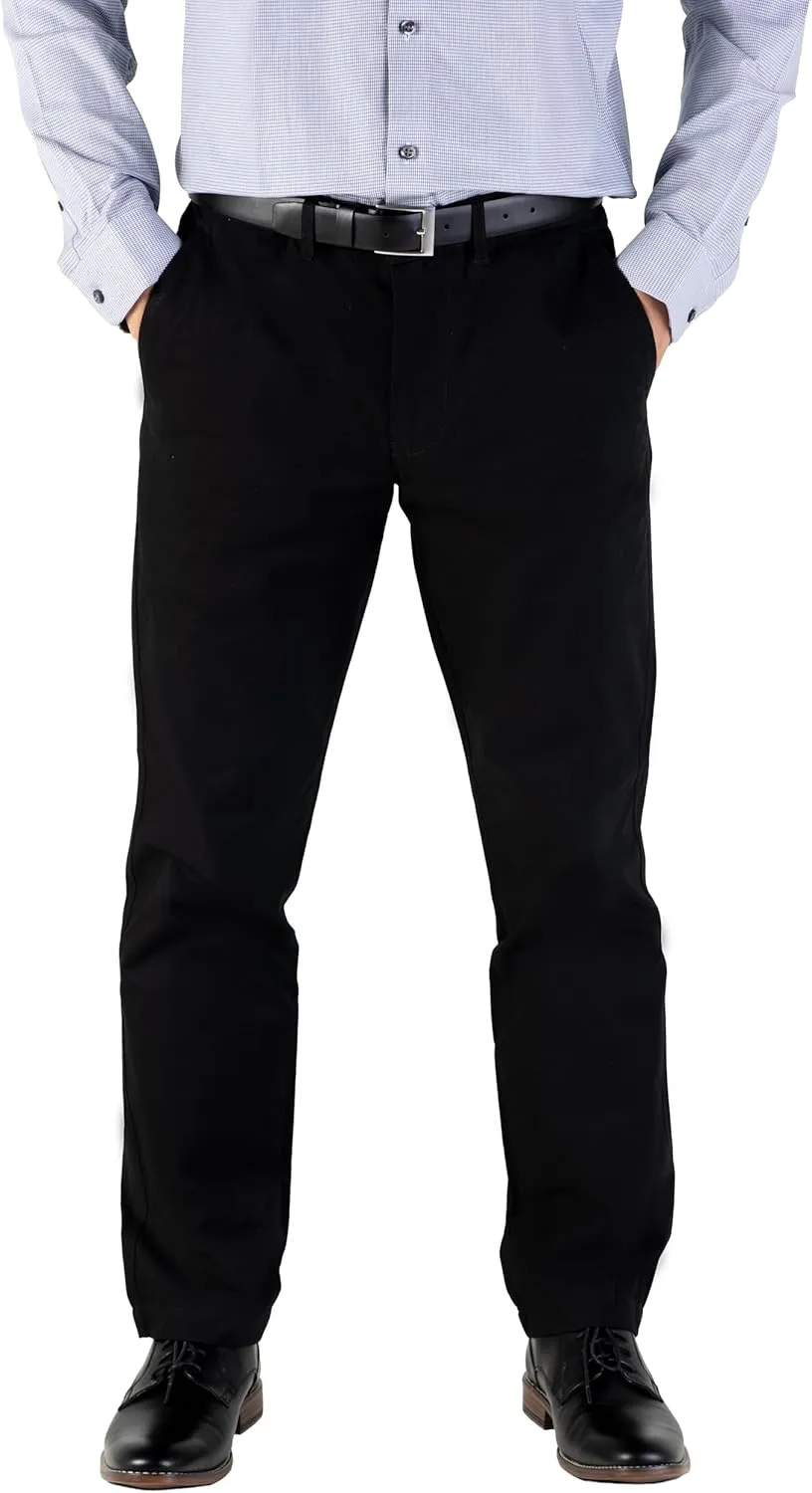 100% Cotton Slim Fit Men's Chino Pants Comfortable and Durable Work Pants, Ideal for Office or Casual Wear