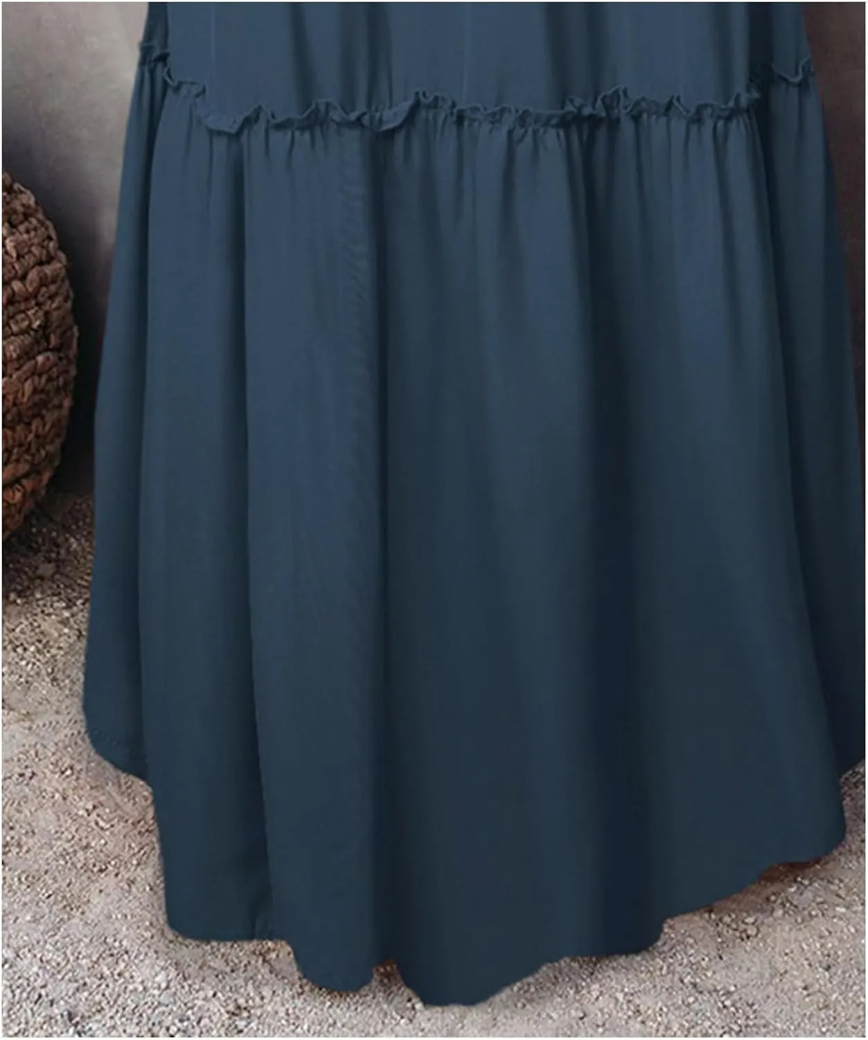 2024 Womens Floral Print Boho Maxi Skirt Elastic High Waist Pleated Ruffle Flowy Charming Bohemian Long Skirts S-XL
