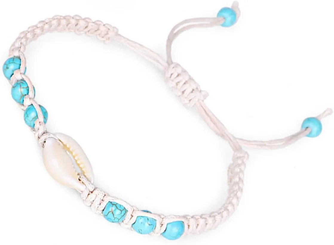 2Pcs Elegant Handmade Woven Shell Bracelets Fashionable Hand Jewelry for Women Unique Design for Any Occasion Present for Friends Durable and