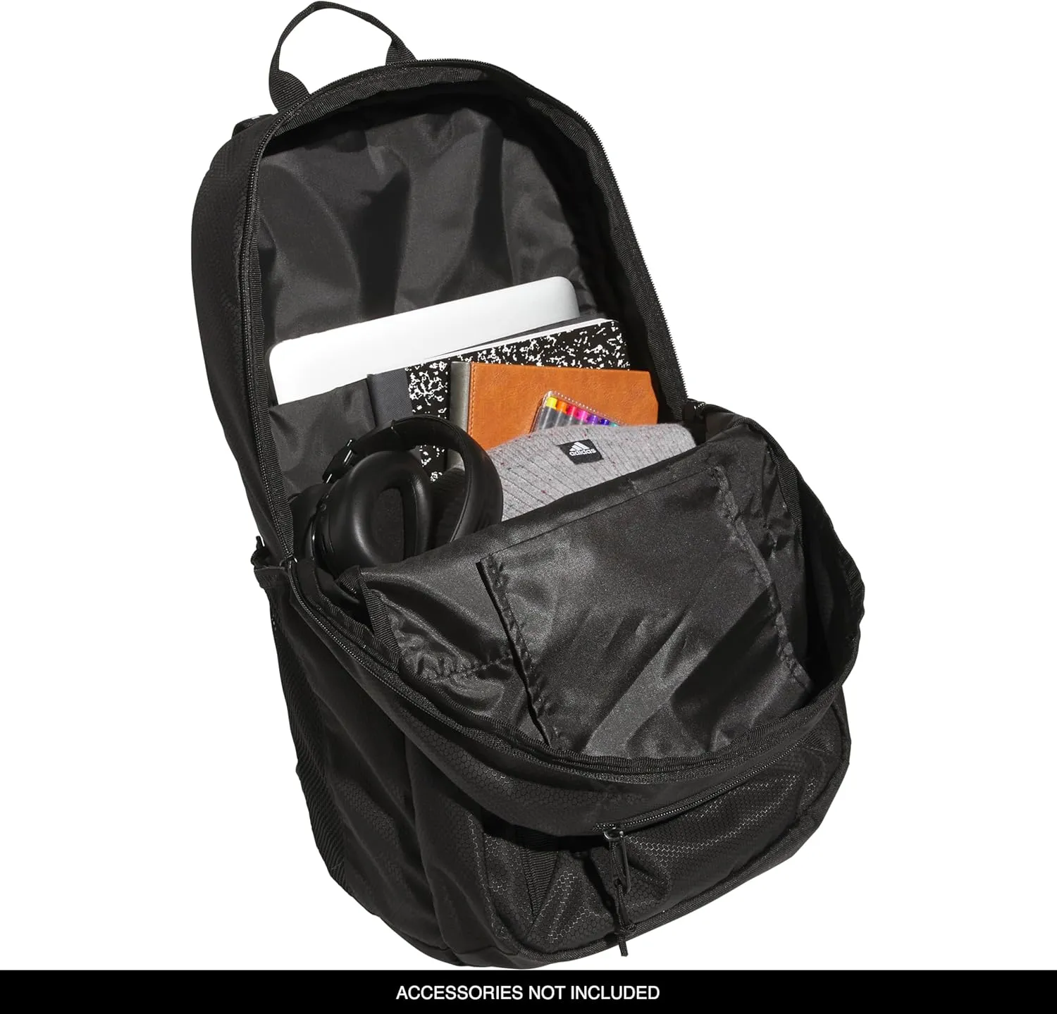 adidas Excel Backpack, Durable Large Athletic Laptop Bag, Black, One Size