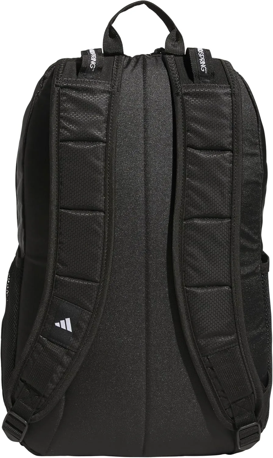 adidas Excel Backpack, Durable Large Athletic Laptop Bag, Black, One Size