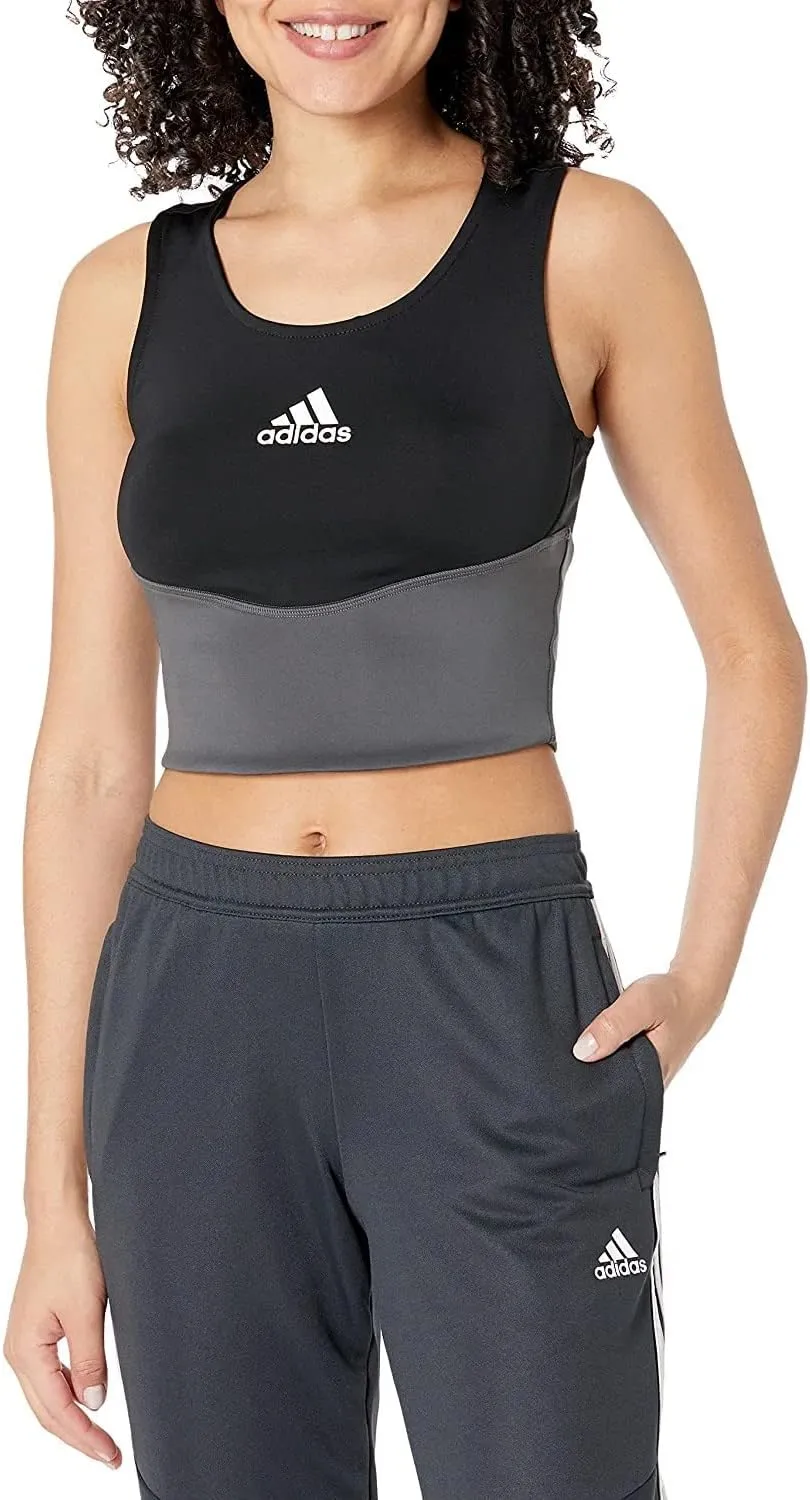 adidas Women's Colorblock 3-Stripes Crop Top