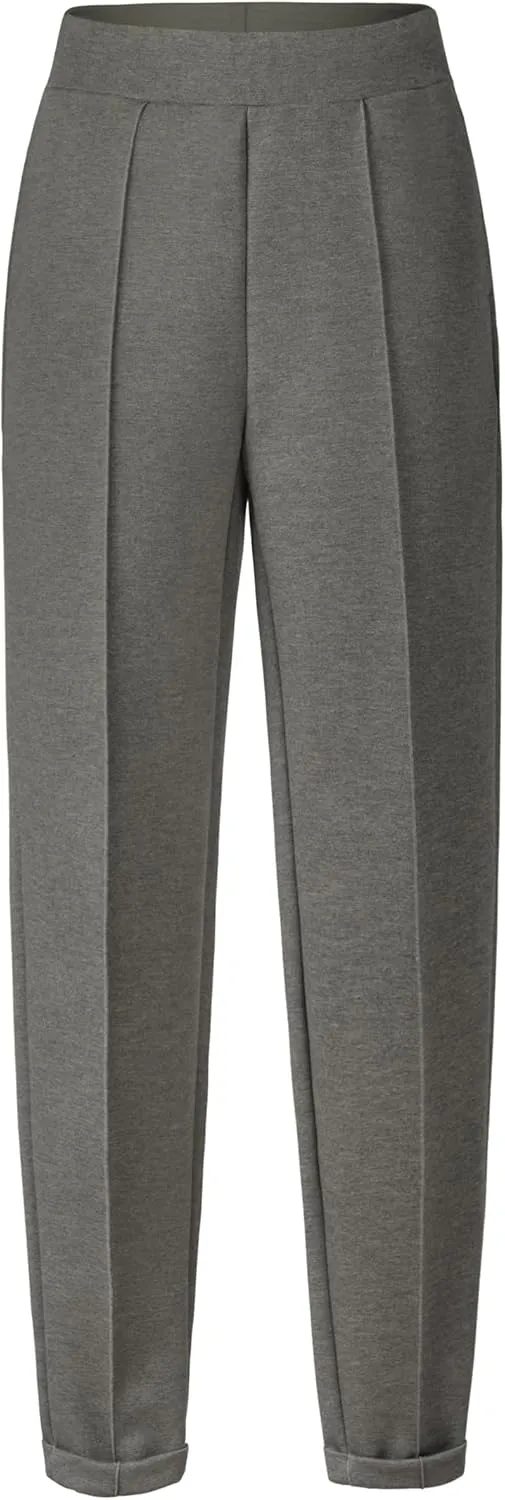 AFITNE Womens High Waisted Dress Casual Pants Stretchy Pull On Work Business Slacks Comfy Office Trousers with Pockets