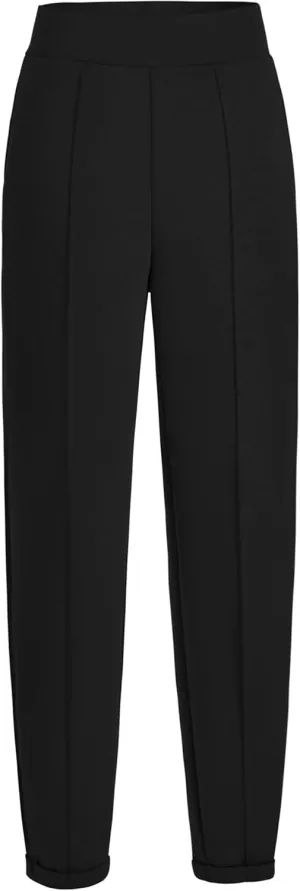 AFITNE Womens High Waisted Dress Casual Pants Stretchy Pull On Work Business Slacks Comfy Office Trousers with Pockets