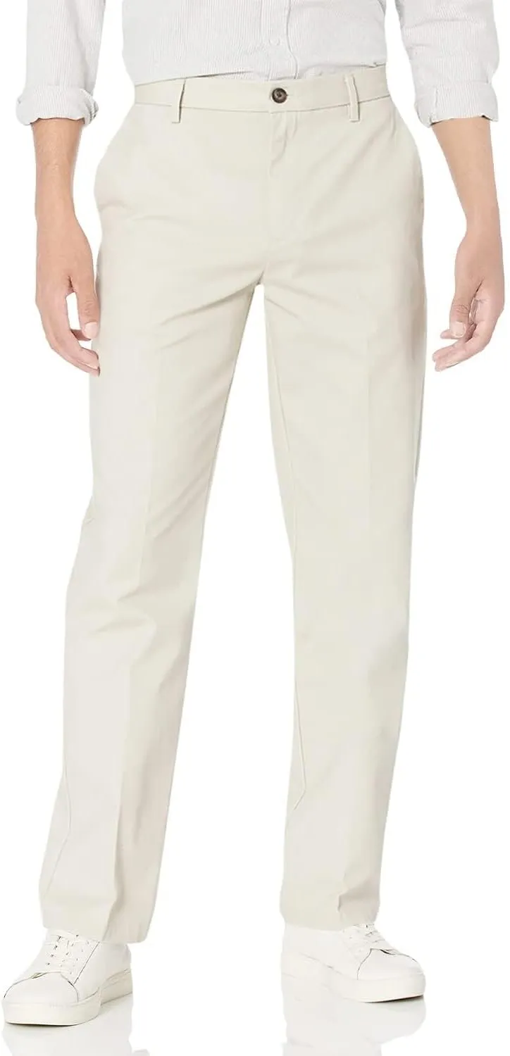 Amazon Essentials Men's Classic-Fit Wrinkle-Resistant Flat-Front Chino Pant (Available in Big & Tall)