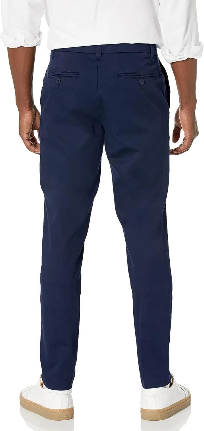 Amazon Essentials Men's Slim-Fit Wrinkle-Resistant Flat-Front Stretch Chino Pant