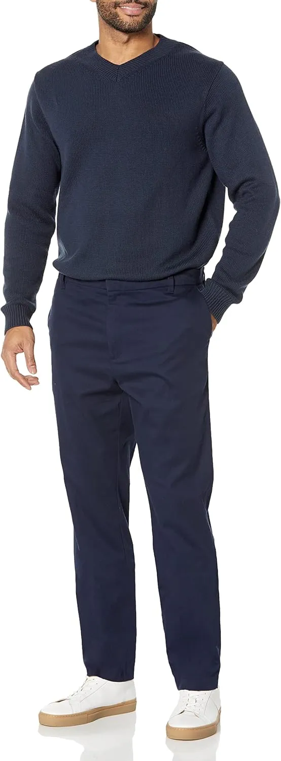 Amazon Essentials Men's Slim-Fit Wrinkle-Resistant Flat-Front Stretch Chino Pant