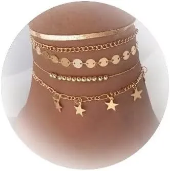 Anklet Bracelets for Wwomen Sea Shell Ankle Bracelets Summer Surfer Anklets Gold Chain Ankle Set Beach Outfits Accessories Summer Jewelry Gifts