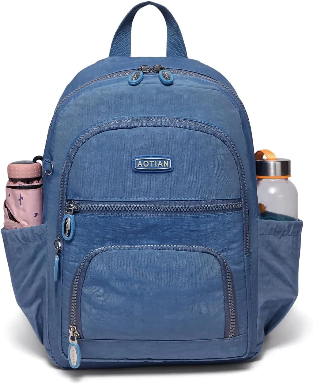 AOTIAN Mini Daypack with Anti-Theft Back Zipper Pocket, Durable Small Lightweight Backpack for Women Girls & Boys Hiking Travel Sports, Height 13 inches