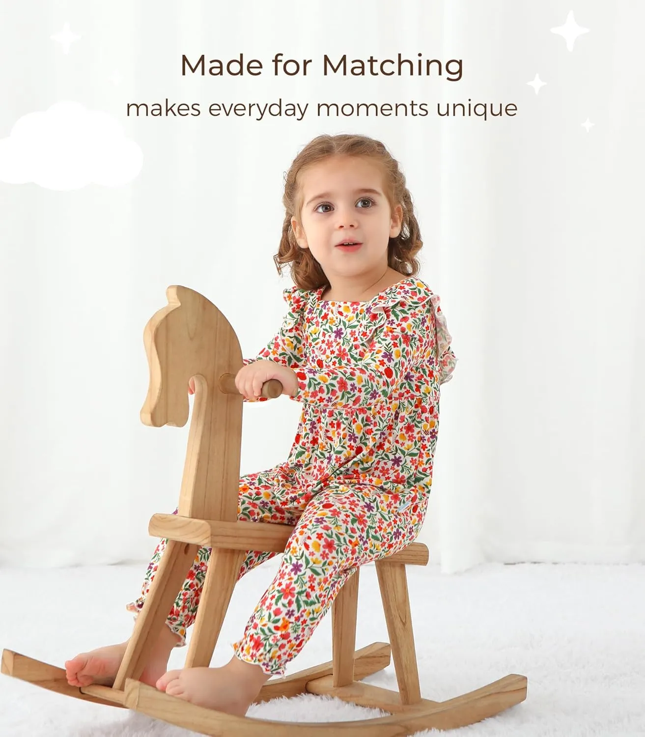 Baby Girls Rompers-Viscose Made from Bamboo,Long Sleeve Ruffle Bodysuit Zipper Clothes Infant Outfits for Girl