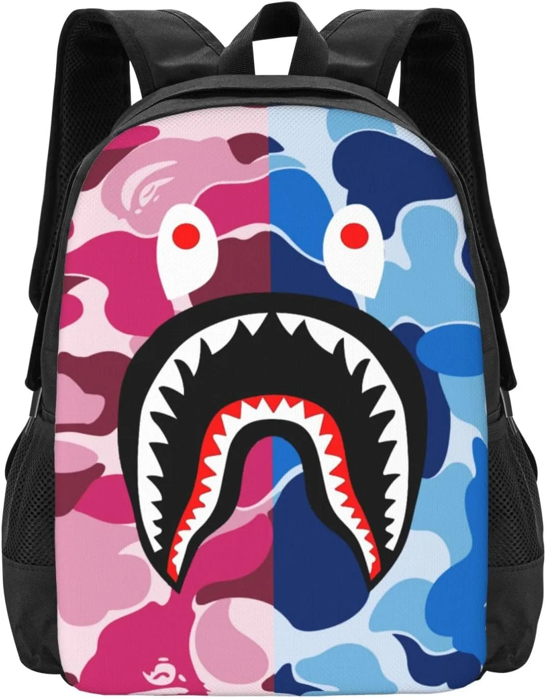 Backpack Shark Camo Backpack Travel laptop bag Stylish and durable both for men and women 17 inch (Shark Camo Backpack 6)