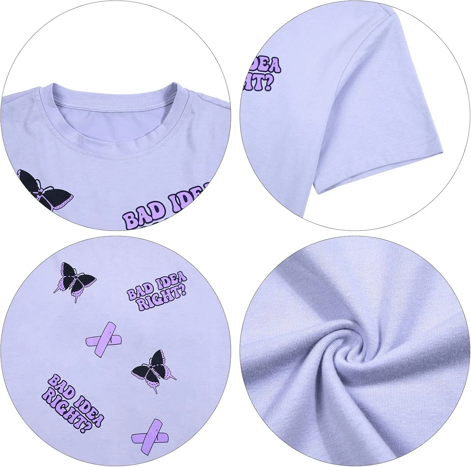 Bad Idea Right Shirts Women Vintage Album T Shirts Music Merch Tee Tops Concert Tour Shirts Funny Music Shirt
