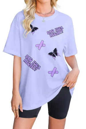 Bad Idea Right Shirts Women Vintage Album T Shirts Music Merch Tee Tops Concert Tour Shirts Funny Music Shirt