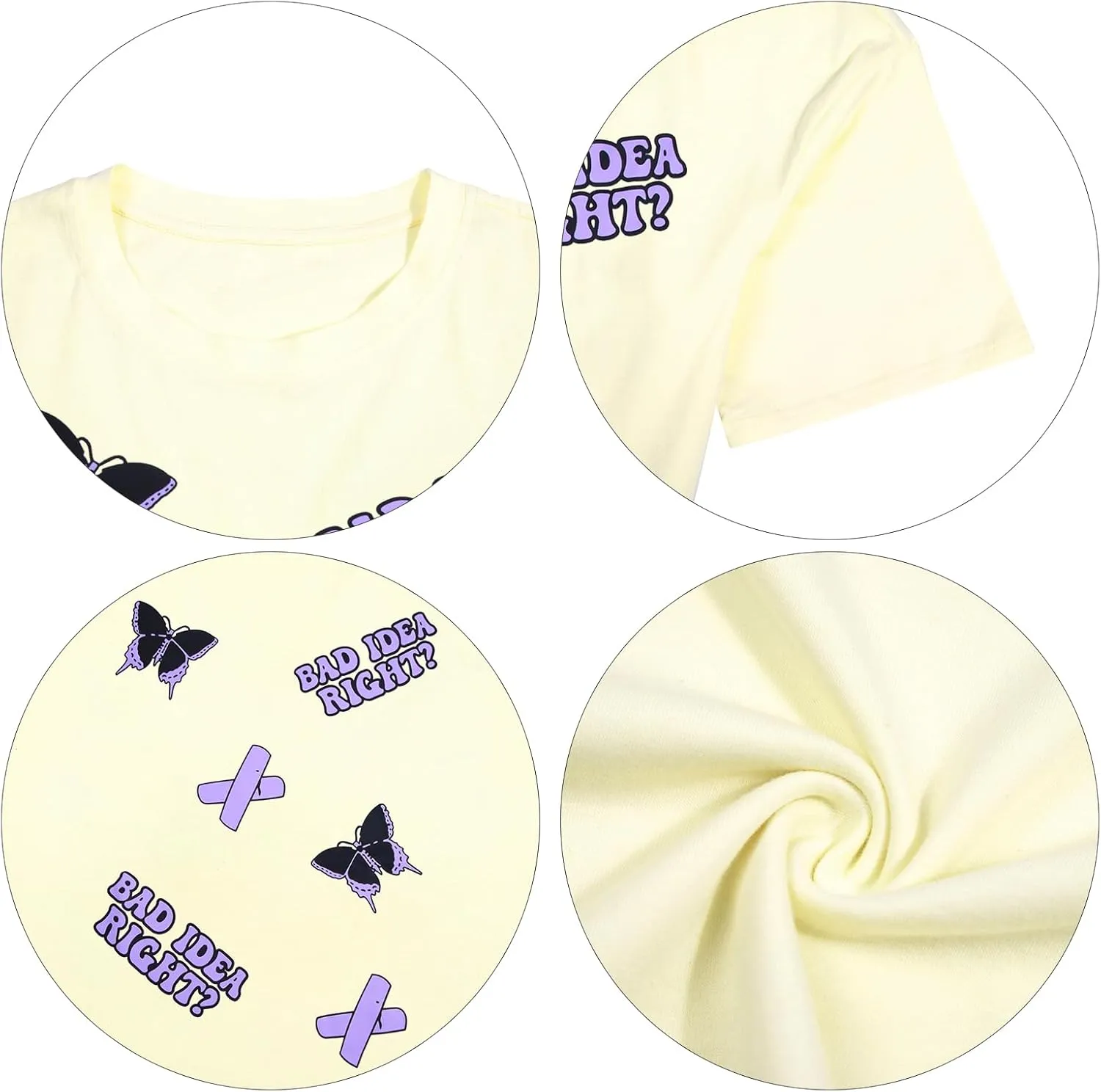 Bad Idea Right Shirts Women Vintage Album T Shirts Music Merch Tee Tops Concert Tour Shirts Funny Music Shirt