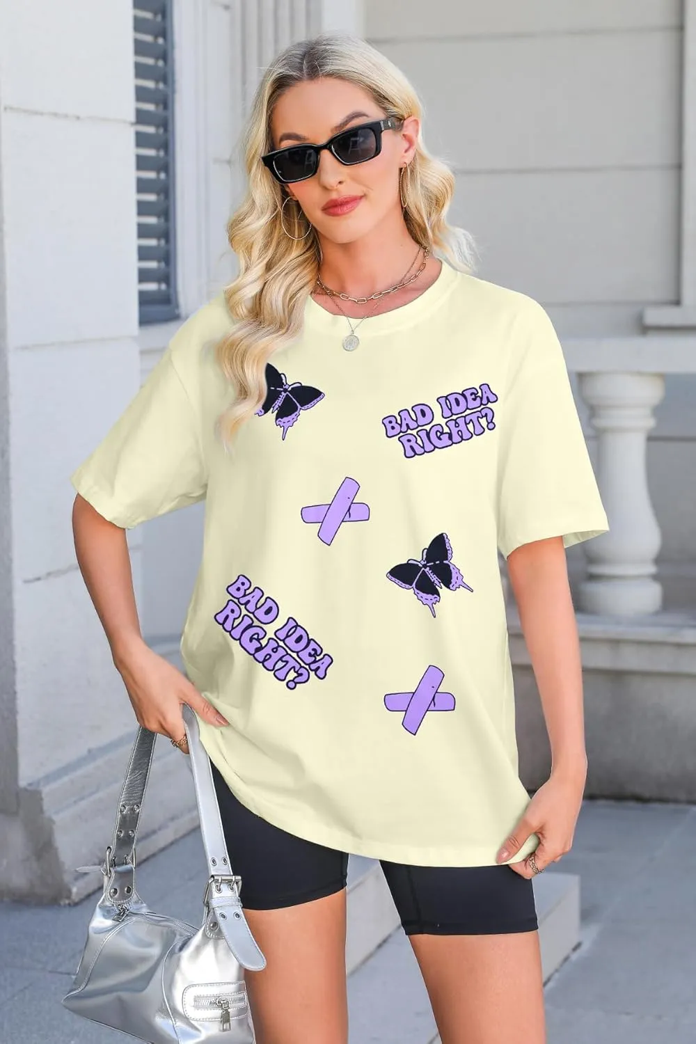 Bad Idea Right Shirts Women Vintage Album T Shirts Music Merch Tee Tops Concert Tour Shirts Funny Music Shirt
