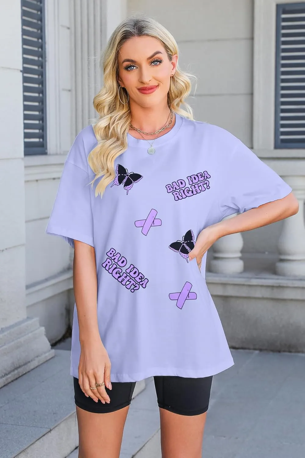 Bad Idea Right Shirts Women Vintage Album T Shirts Music Merch Tee Tops Concert Tour Shirts Funny Music Shirt