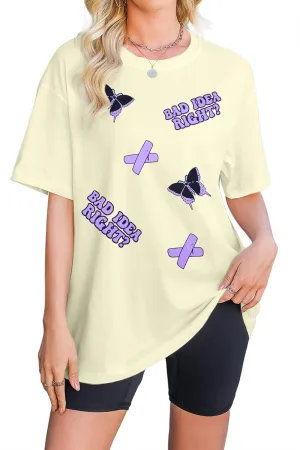 Bad Idea Right Shirts Women Vintage Album T Shirts Music Merch Tee Tops Concert Tour Shirts Funny Music Shirt