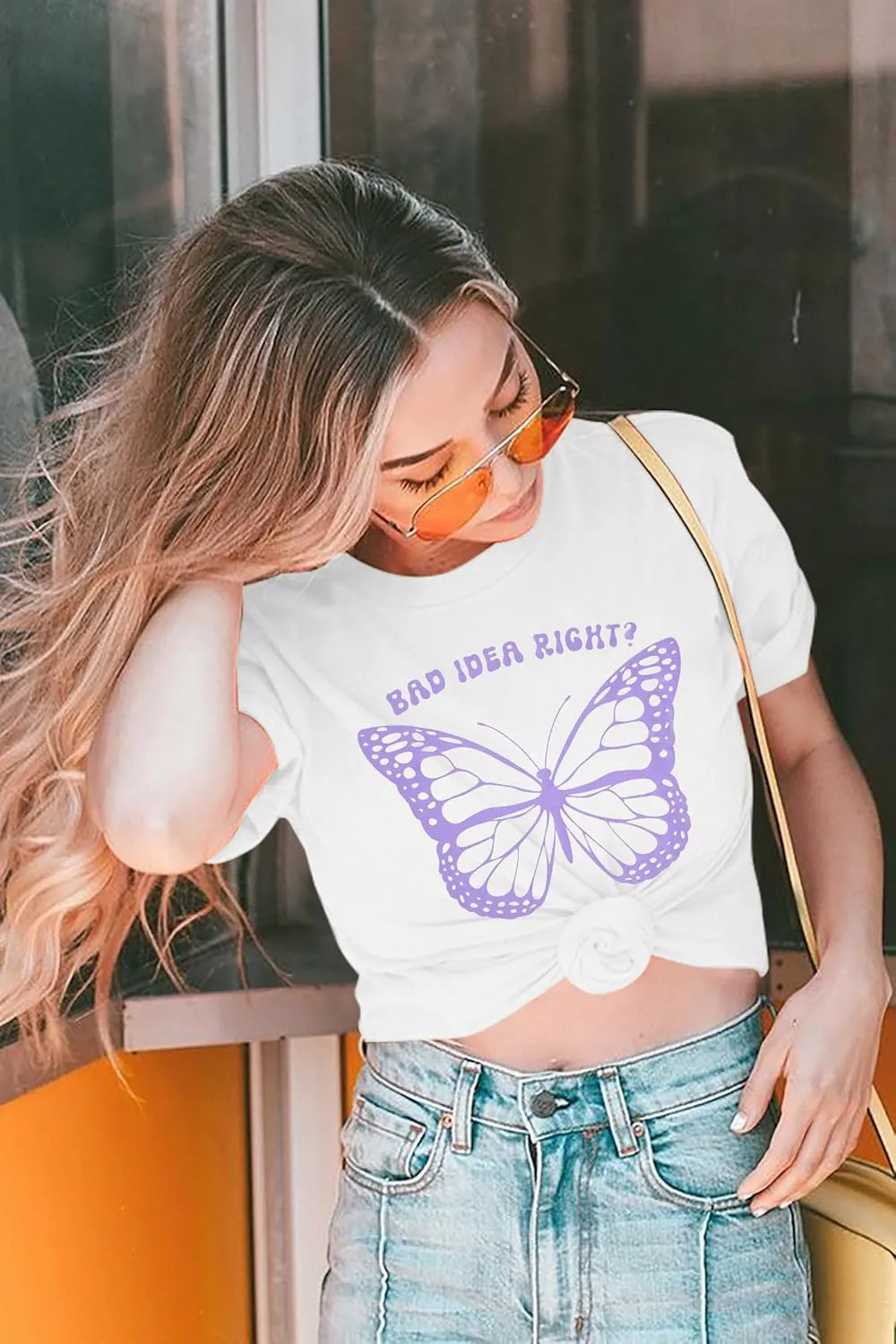 Bad Idea Right Shirts Women Vintage Album T Shirts Music Merch Tee Tops Concert Tour Shirts Funny Music Shirt
