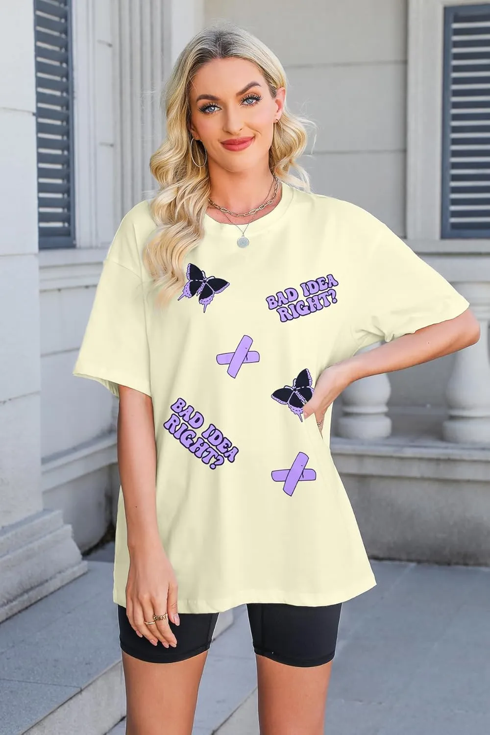 Bad Idea Right Shirts Women Vintage Album T Shirts Music Merch Tee Tops Concert Tour Shirts Funny Music Shirt
