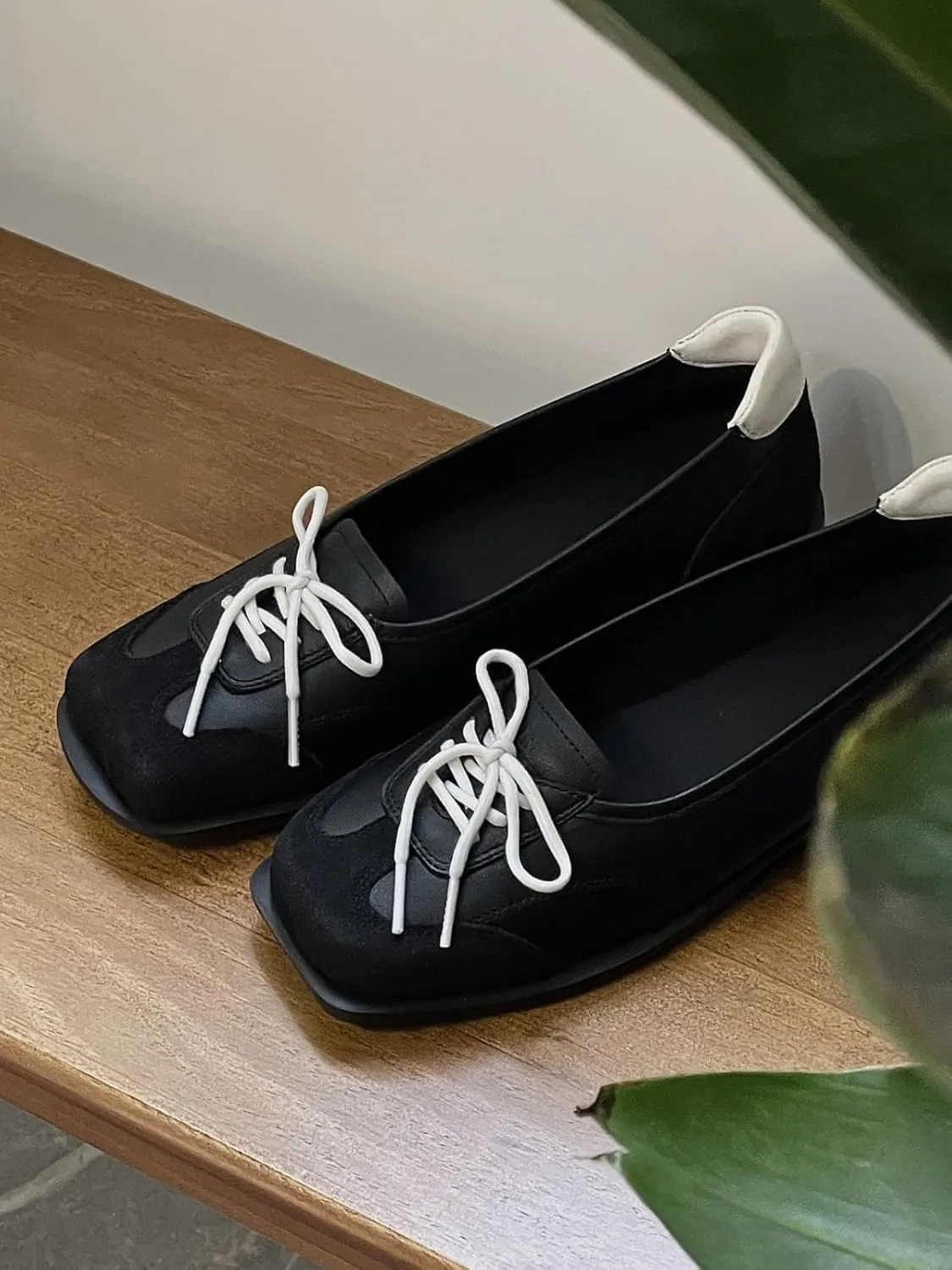 Ballet Flat Loafers Shoes - Women's Bowtie Comfortable Shoes, Lightweight Breathable Skate-Inspired Sneakers for Casual Wear Vintage Fashion Sneakers