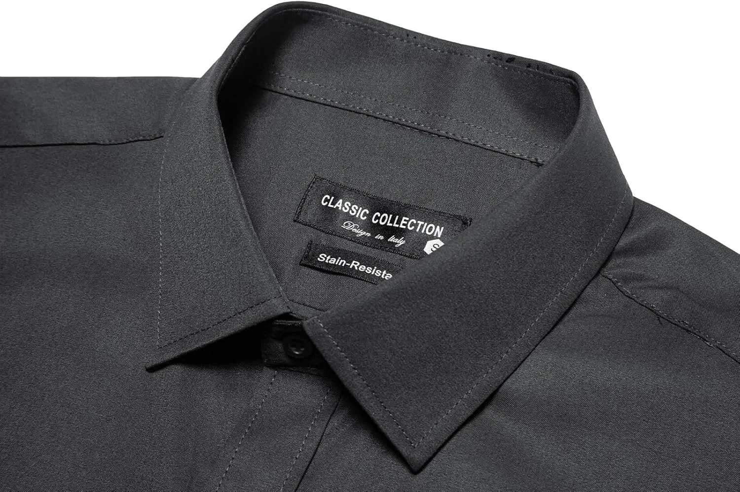 BEILU Men's Stain Shield Short Sleeve Slim Fit Formal Dress Shirts Business Casual Button Down Shirts