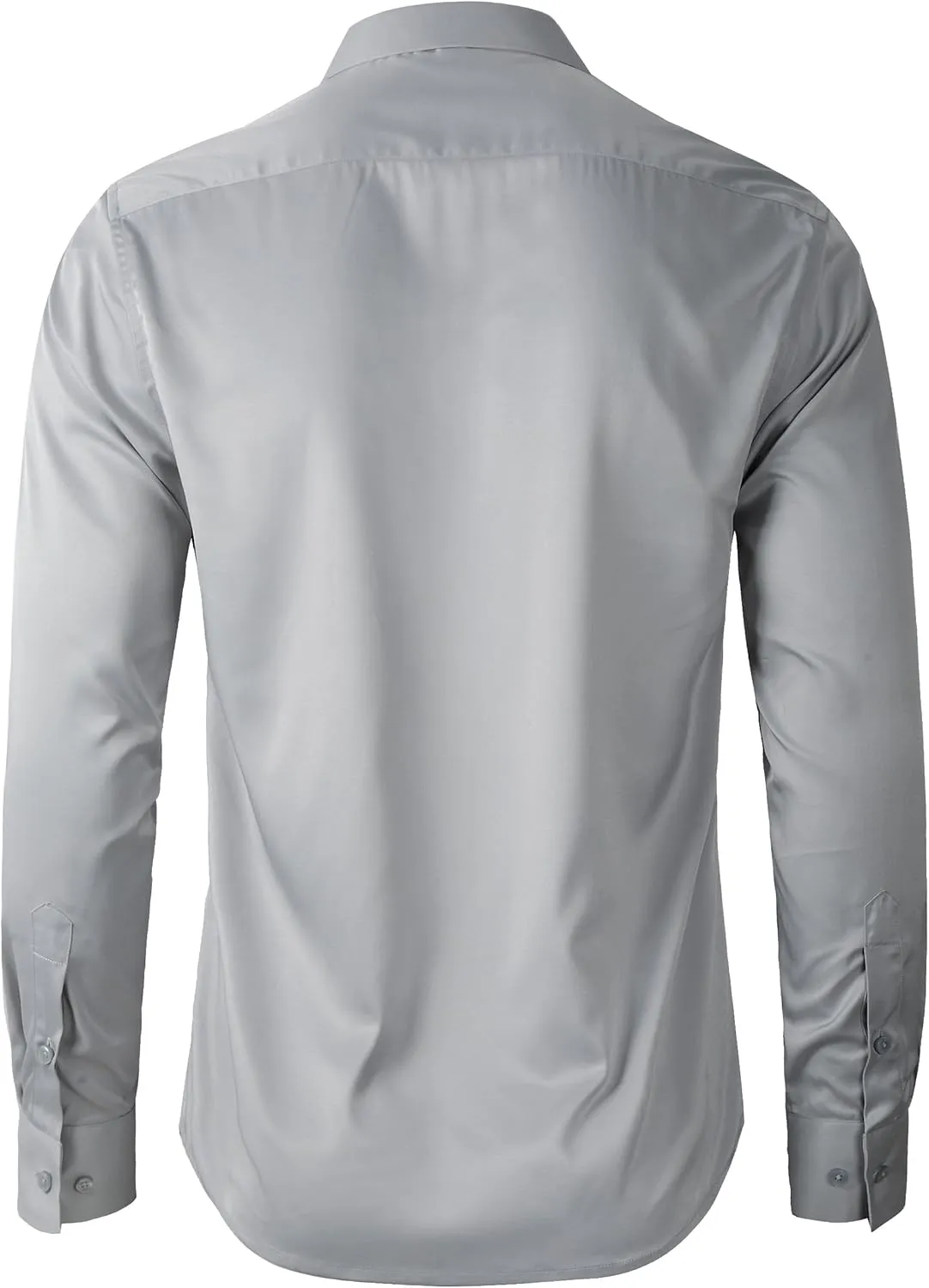 Beninos Men's Dress Shirts Slim Fit Solid Long Sleeve Casual Button Down Shirts