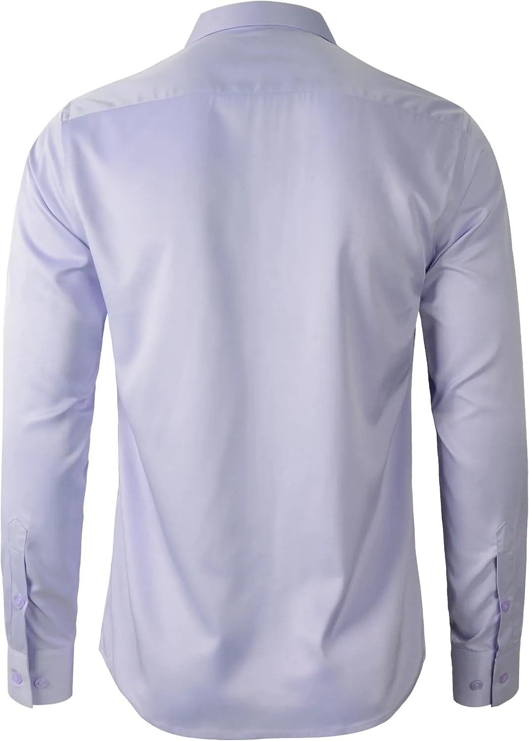 Beninos Men's Dress Shirts Slim Fit Solid Long Sleeve Casual Button Down Shirts