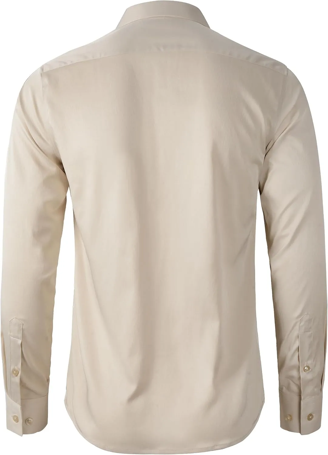 Beninos Men's Dress Shirts Slim Fit Solid Long Sleeve Casual Button Down Shirts