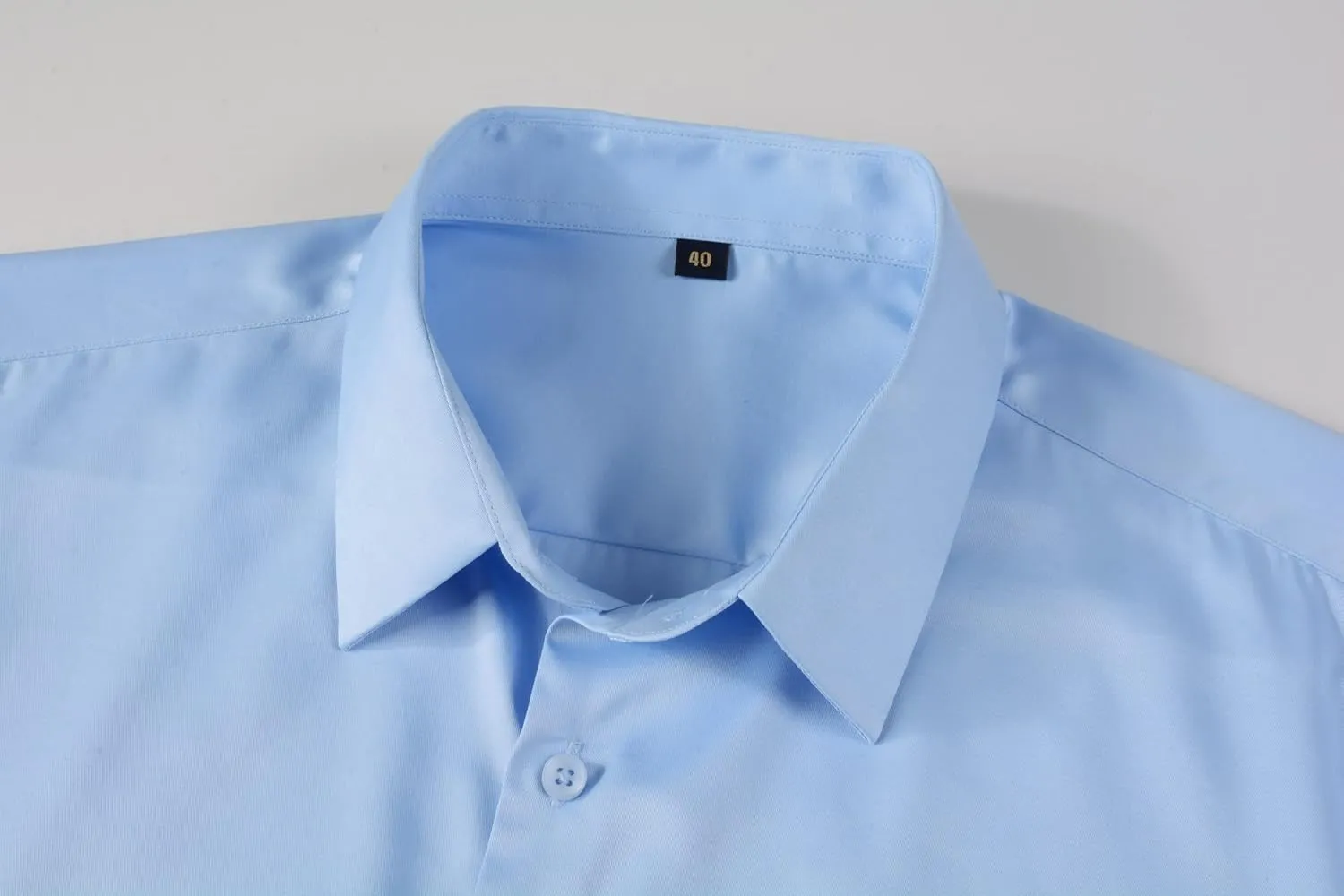 Beninos Men's Dress Shirts Slim Fit Solid Long Sleeve Casual Button Down Shirts