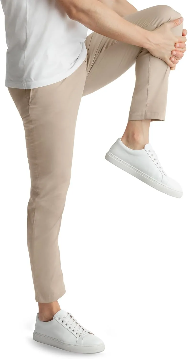 birddogs Mens Stretch Khakis  Casual, Slim Fit Pants