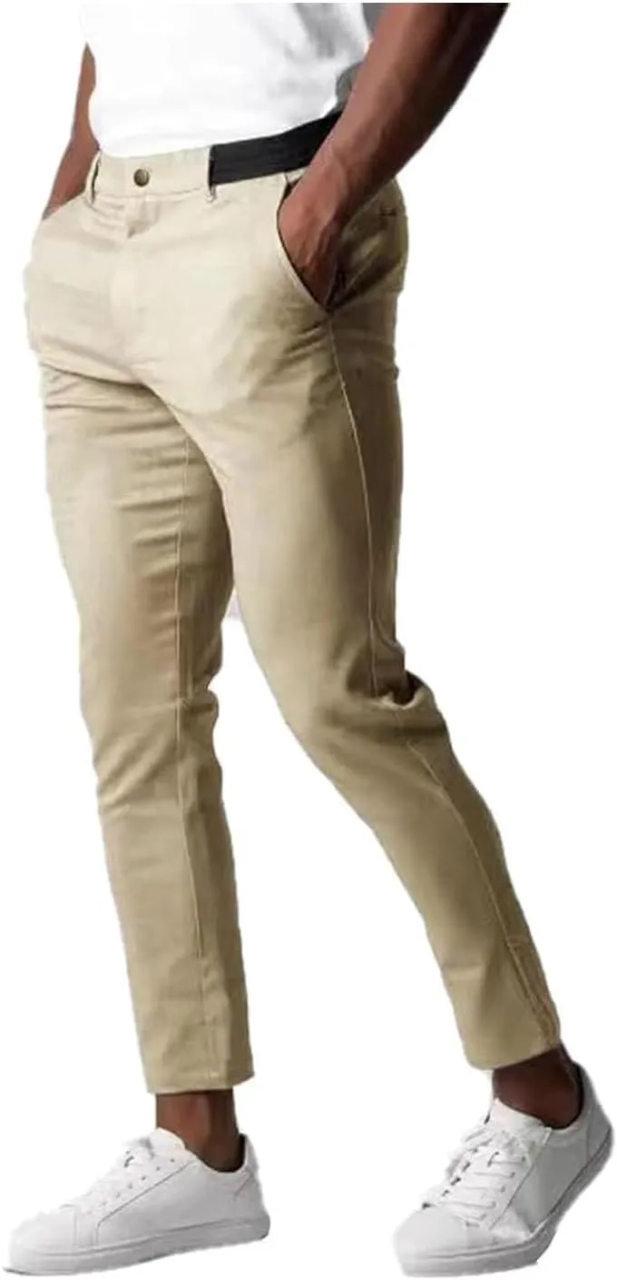 Bizgent Pants, Bizgent Active Chinos, Bizgent Chinos Active Chinos, High Elasticity Slim Fit Pants for Men