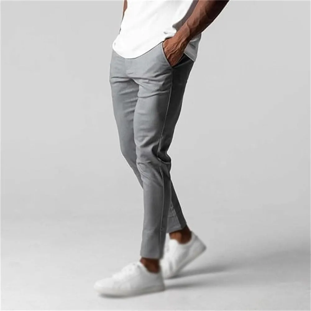 Bizgent Pants, Men's Skinny Fit Stretch Pant, Men's Chinos, Elastic Slim fit Pants Casual Pants