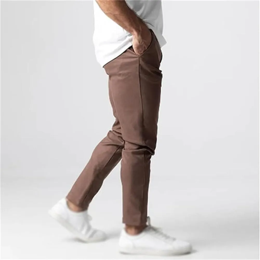 Bizgent Pants, Men's Skinny Fit Stretch Pant, Men's Chinos, Elastic Slim fit Pants Casual Pants