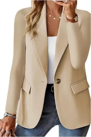 Blazers for Women 2025 Trendy Business Casual Jackets Long Sleeve Open Front Cardigan Work Suit Spring Fashion Blazer