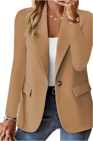 Blazers for Women 2025 Trendy Business Casual Jackets Long Sleeve Open Front Cardigan Work Suit Spring Fashion Blazer