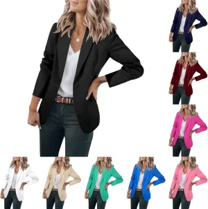 Blazers for Women Business Casual 2025 Trendy Work Suit Jackets Lightweight Elegant Lapel Long Sleeve Office Blazer