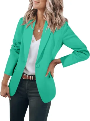 Blazers for Women Business Casual 2025 Trendy Work Suit Jackets Lightweight Elegant Lapel Long Sleeve Office Blazer