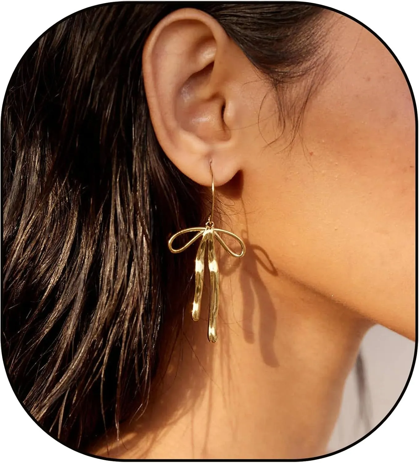 Bow Earrings for Women Pearl Earrings Gold Hoop Earrings Silver Gold Plated Earrings,Cute Small Bow Stud Ribbon Earrings, Hypoallergenic Dainty Huggie Drop Dangle Bow Lovers Earrings Jewelry Gifts ,Coquette