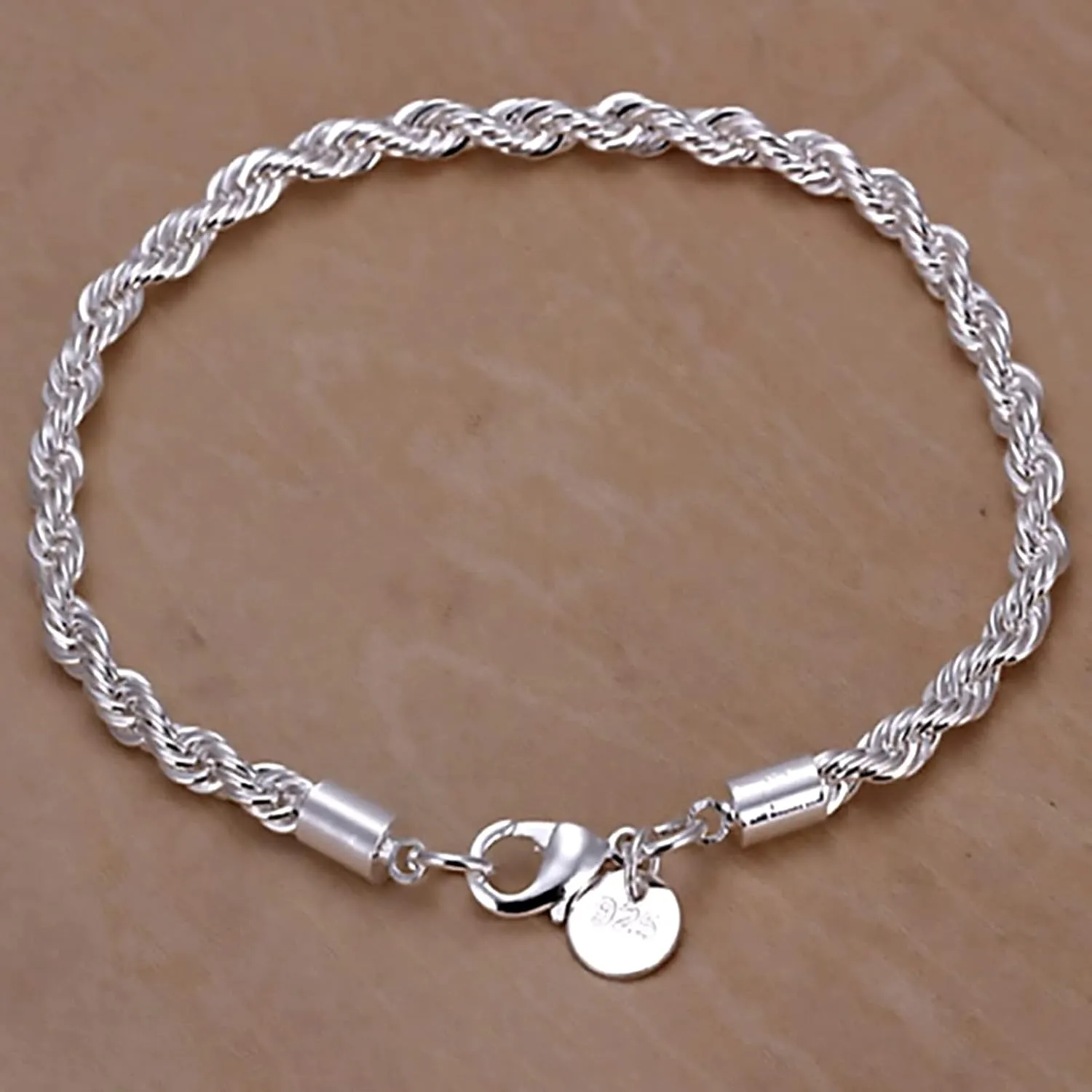 Bracelets braclets 925 Sterling Silver Bracelets Fashion Vintage Couples Hollow Wavy Design Bangles Party Jewelry Bangle
