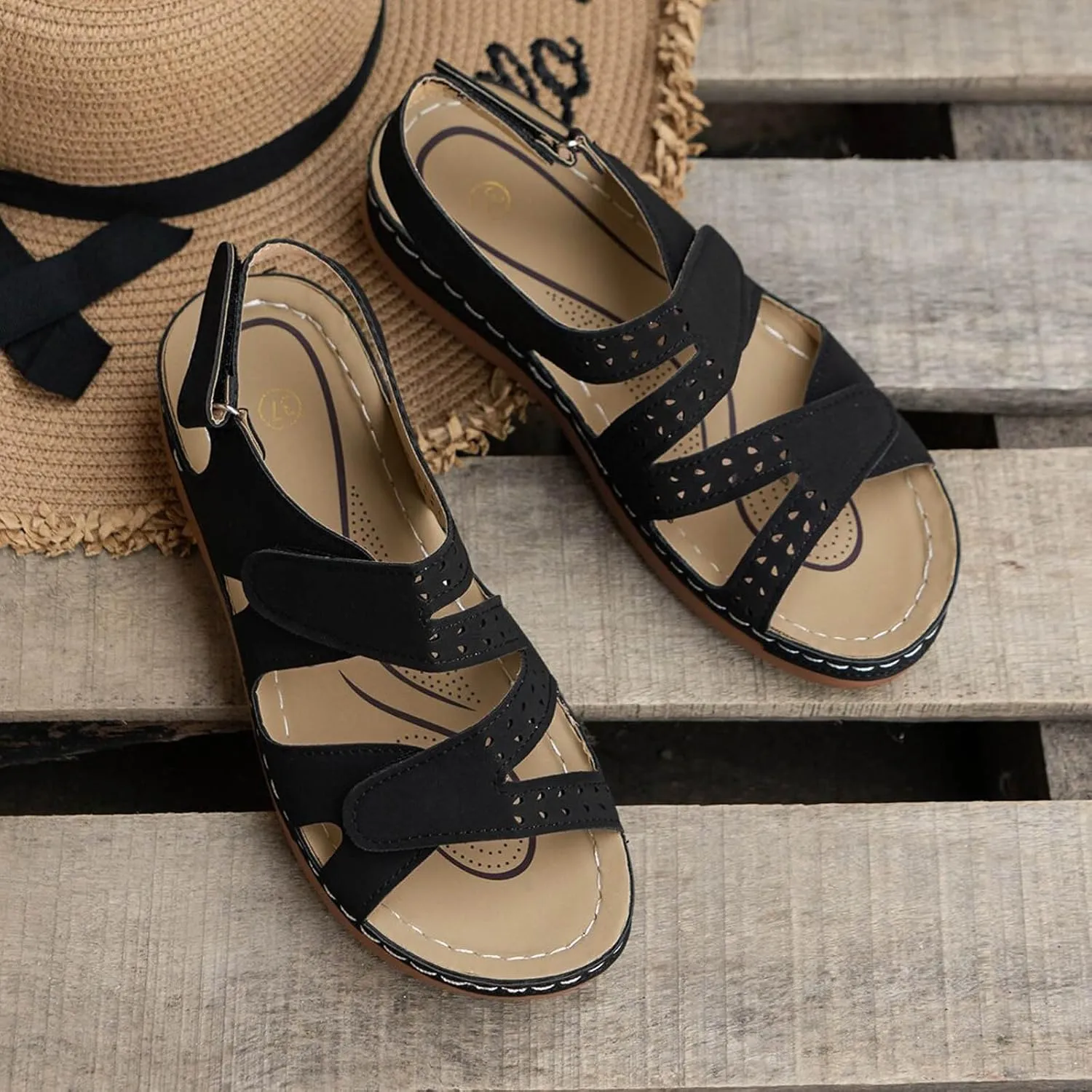 Breathable Summer Sandals for Women Summer Platform Comfortable Low Wedges Sandal Summer Beach Cool Shoes