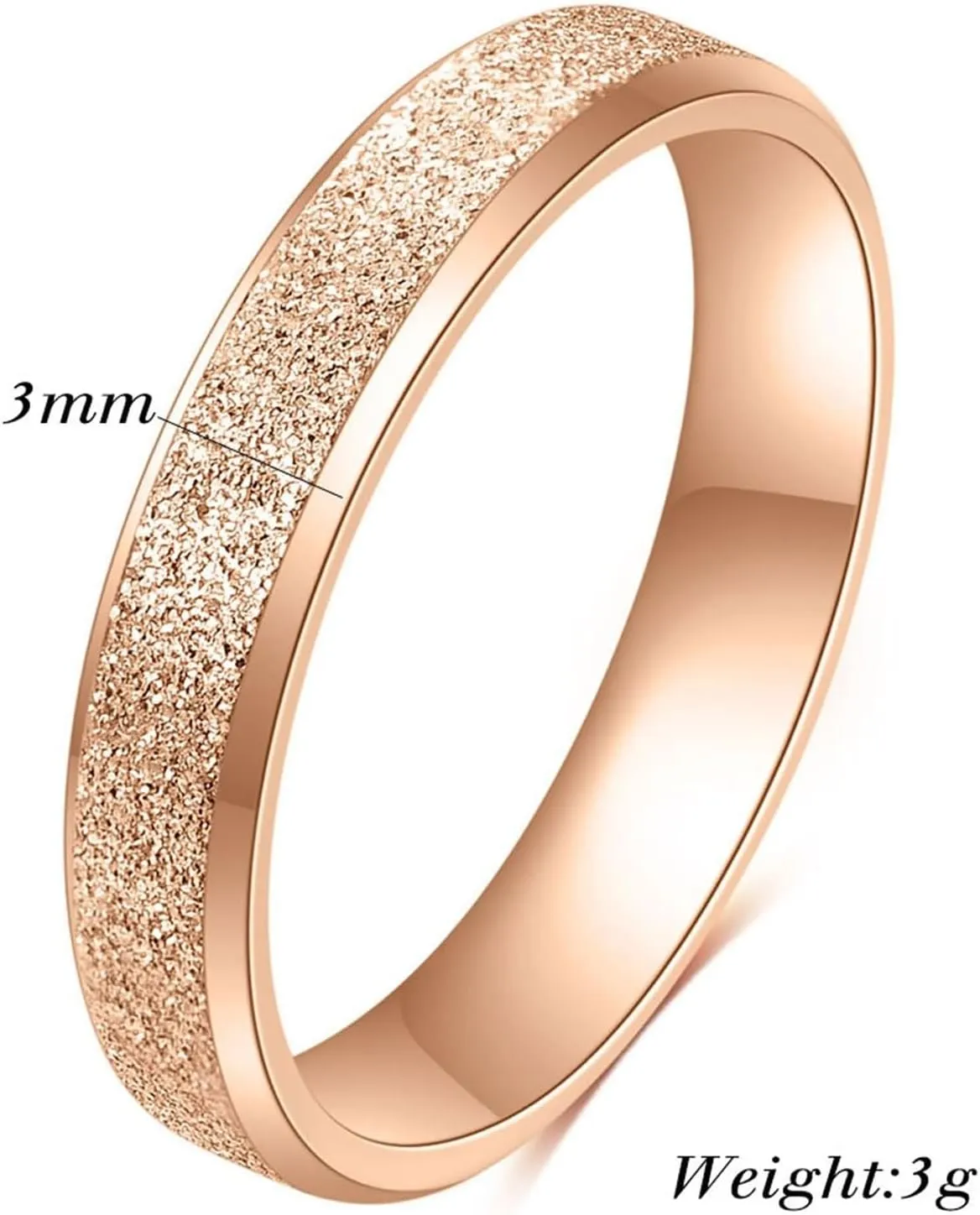 Bridal Rings, Ring Sets Women Frosted Vintage Engagement Rings Stainless Steel for Women