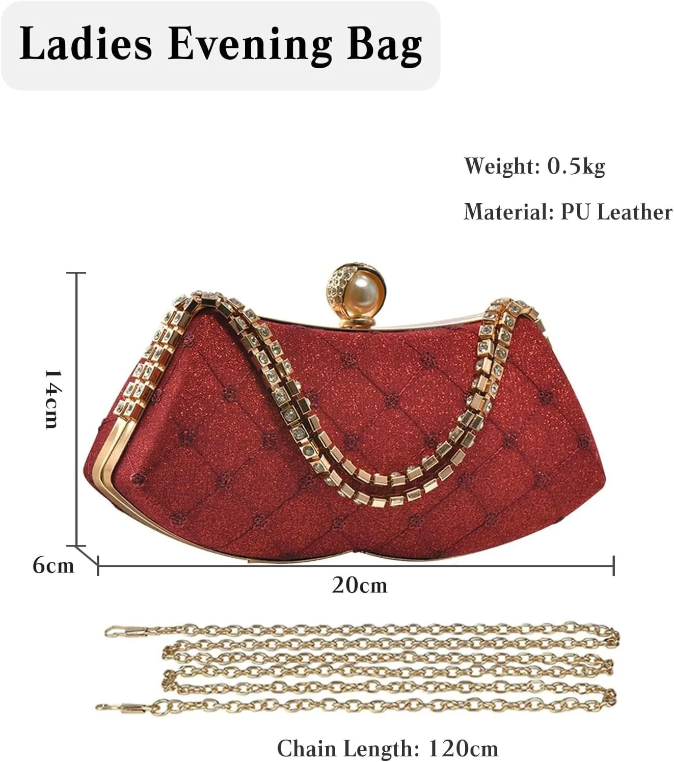Bridal Wedding Purse Glitter Shoulder Crystal Crossbody Rhinestone Evening Sparkly Sequin Clutch for Women