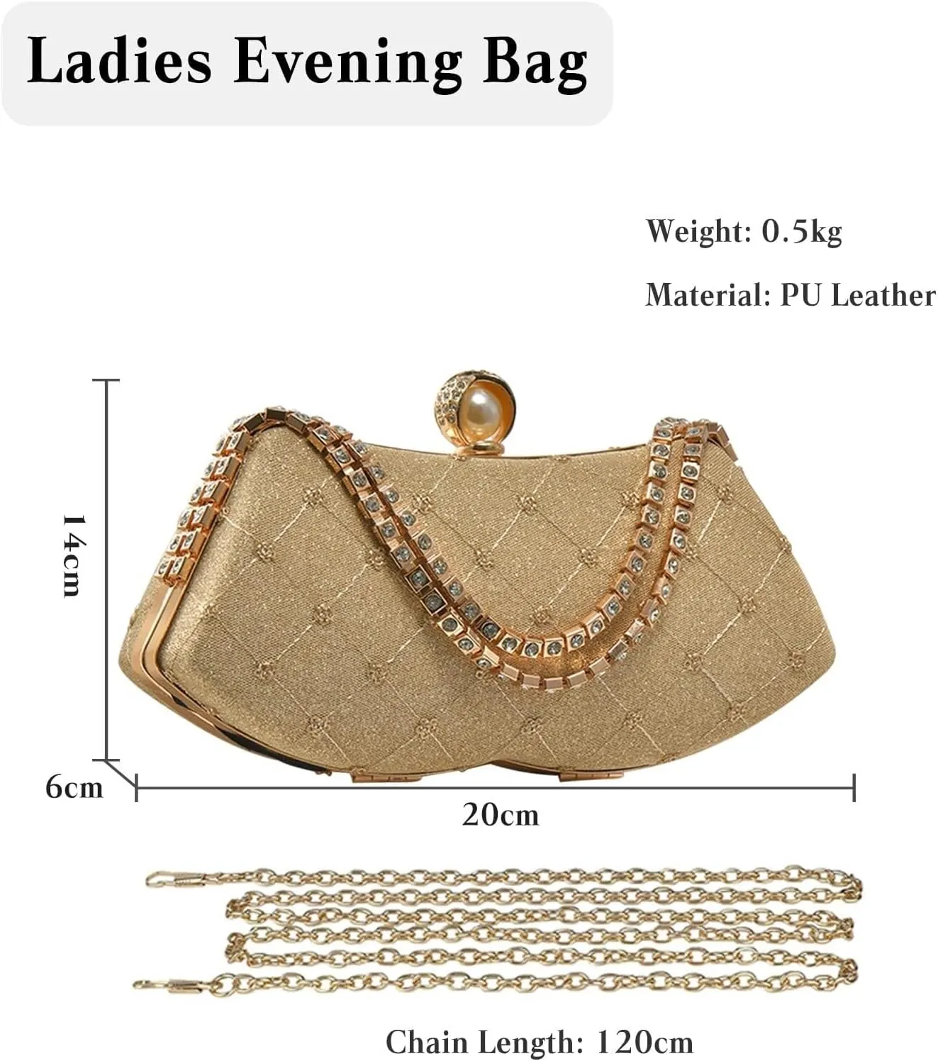 Bridal Wedding Purse Glitter Shoulder Crystal Crossbody Rhinestone Evening Sparkly Sequin Clutch for Women