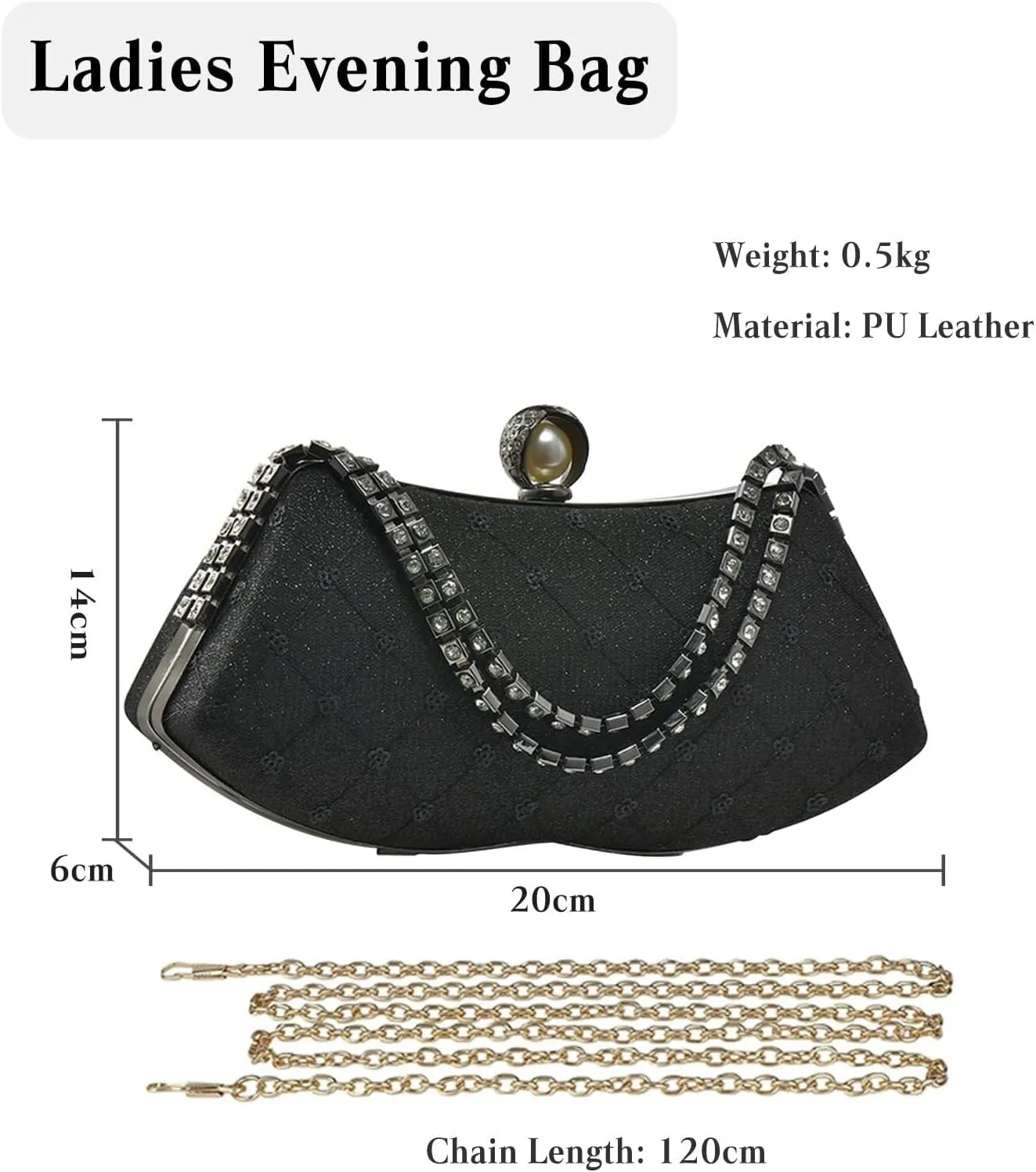 Bridal Wedding Purse Glitter Shoulder Crystal Crossbody Rhinestone Evening Sparkly Sequin Clutch for Women