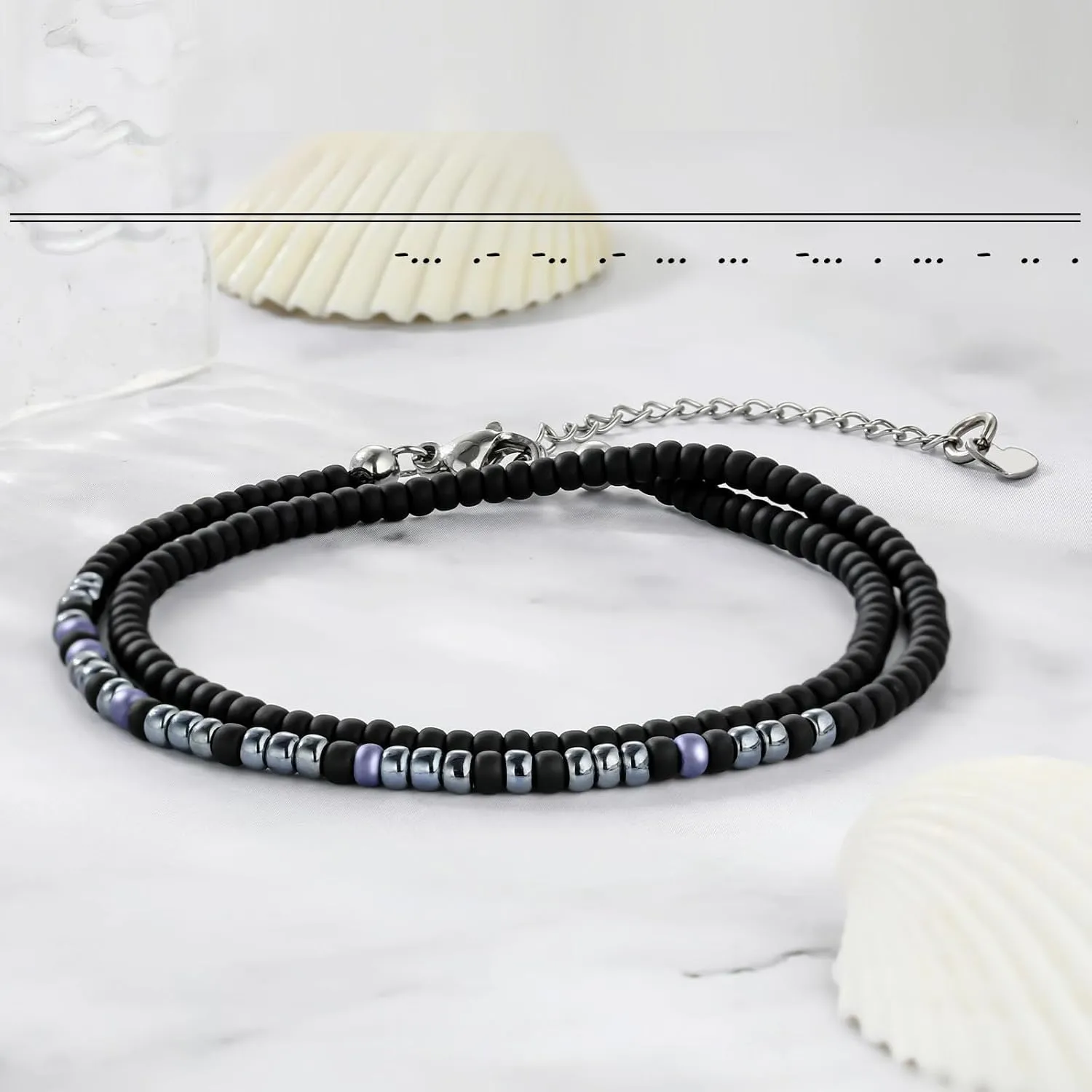 Btysun Inspirational Morse Code Bracelets for Women Men Teen Girl Gifts Best Friend Birthday Gifts for Him Her Adjustable Layered Secret Message Sister Bff Girfriend Sister Christmas Jewelry