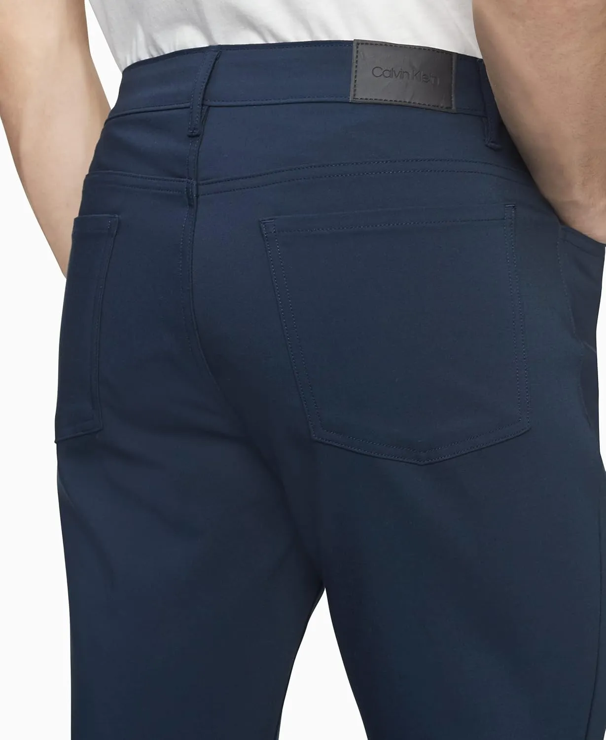 Calvin Klein Men's Move 365 Stretch Slim Fit Wrinkle Resistant Tech Woven Pant